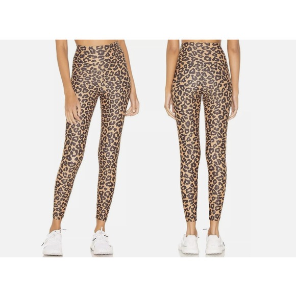 Revolve Beach Riot Piper Leggings Leopard Cat Animal Print High Rise Large New - Picture 1 of 10